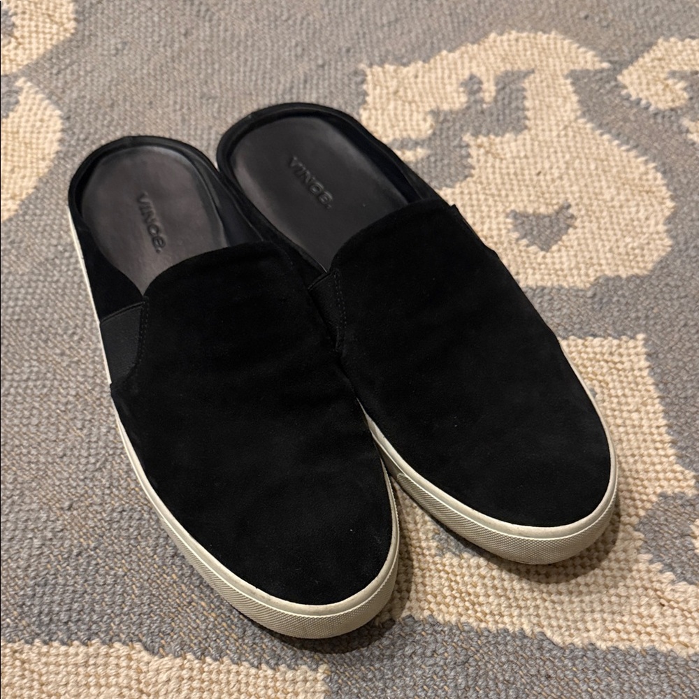 Vince Women's Black Suede Loafers
